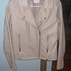 Mauve/ Blush Pink Leather Jacket
